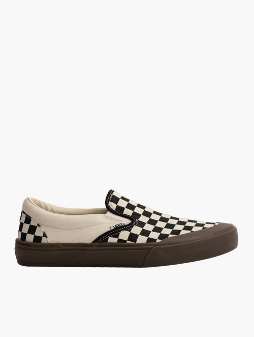 MyRunway | Shop Vans Checkerboard Black & Dark Gum Bmx Slip-On